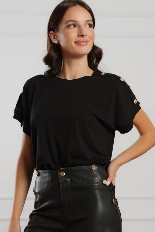 MAJICA K.RUKAV Ž K A26PZM127 CRNA