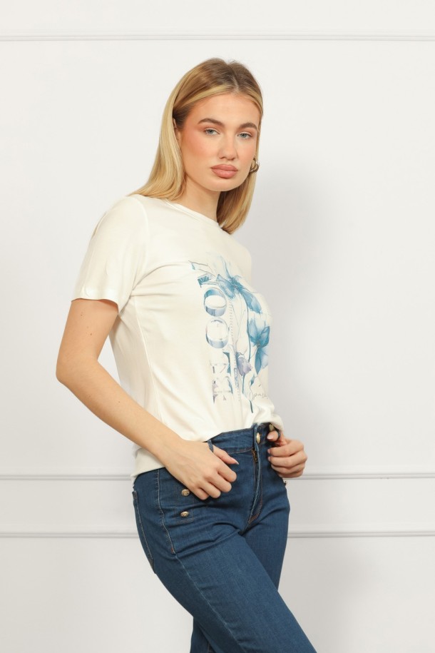 MAJICA K.RUKAV Ž K A26PZM131 PRLJ.BIJELA