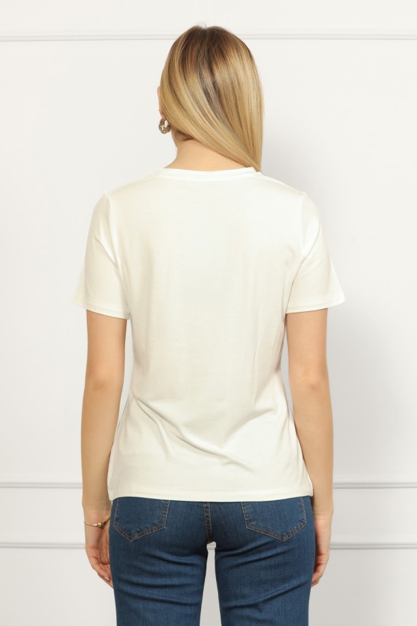 MAJICA K.RUKAV Ž K A26PZM131 PRLJ.BIJELA