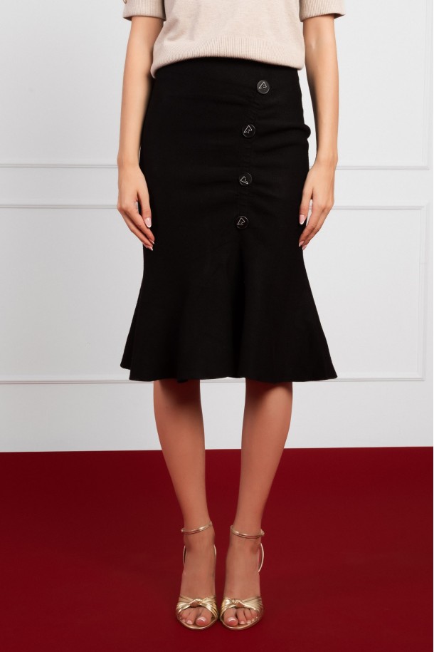 SUKNJA MIDI Ž.I. B256706 CRNA