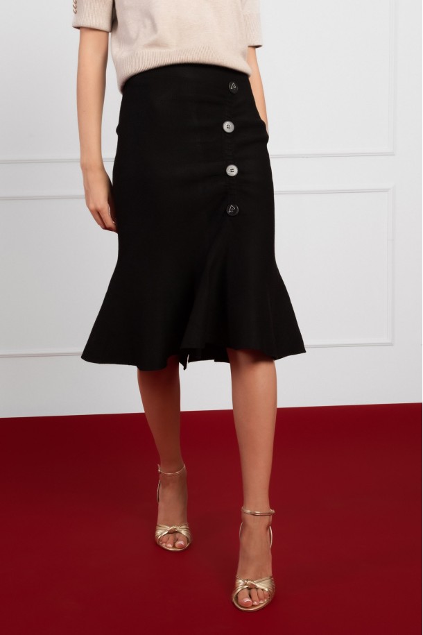 SUKNJA MIDI Ž.I. B256706 CRNA