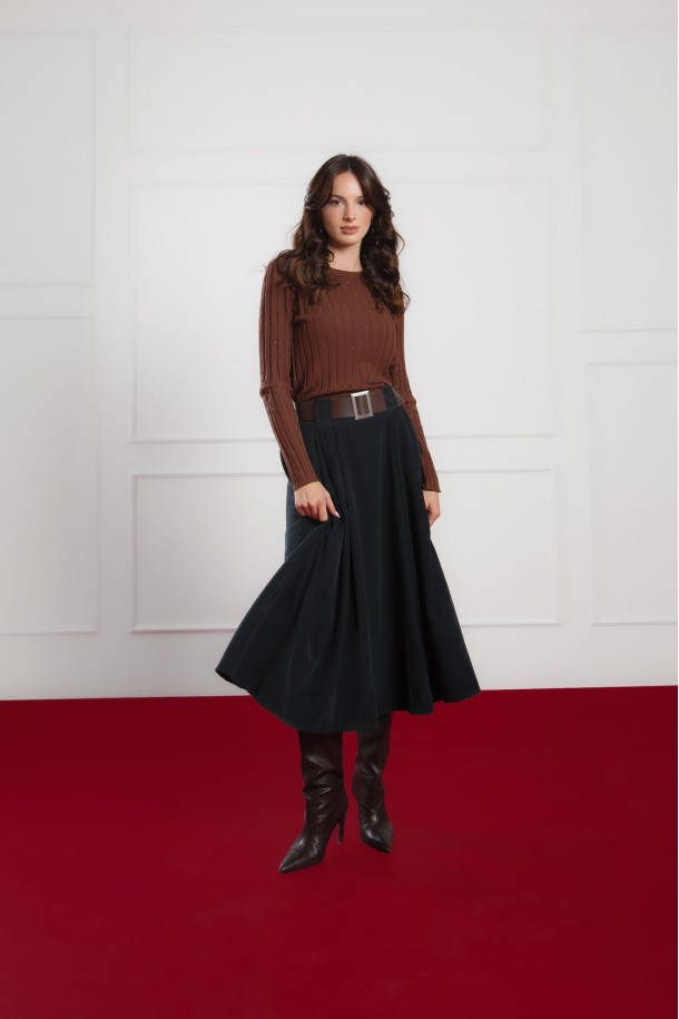 SUKNJA Ž.I. B2500994 CRNA