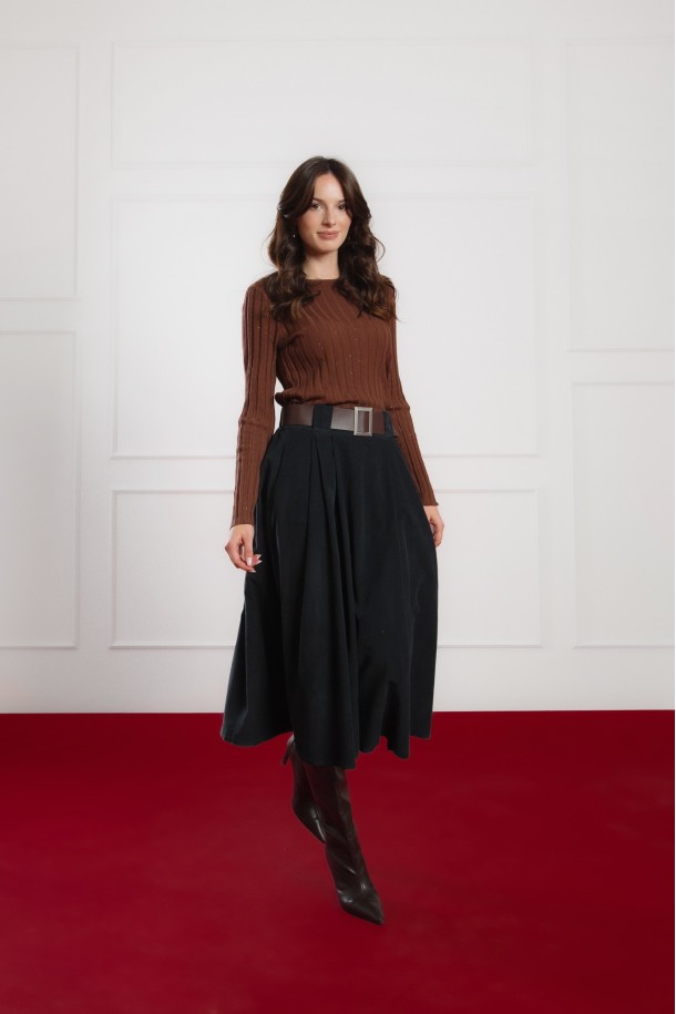 SUKNJA Ž.I. B2500994 CRNA