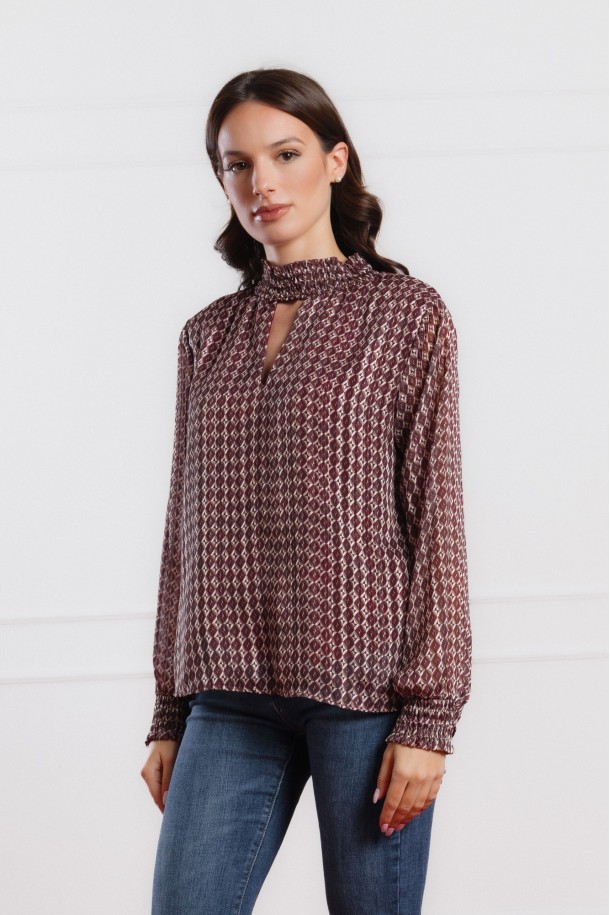 BLUZA Ž.I. B25209201 BORDO