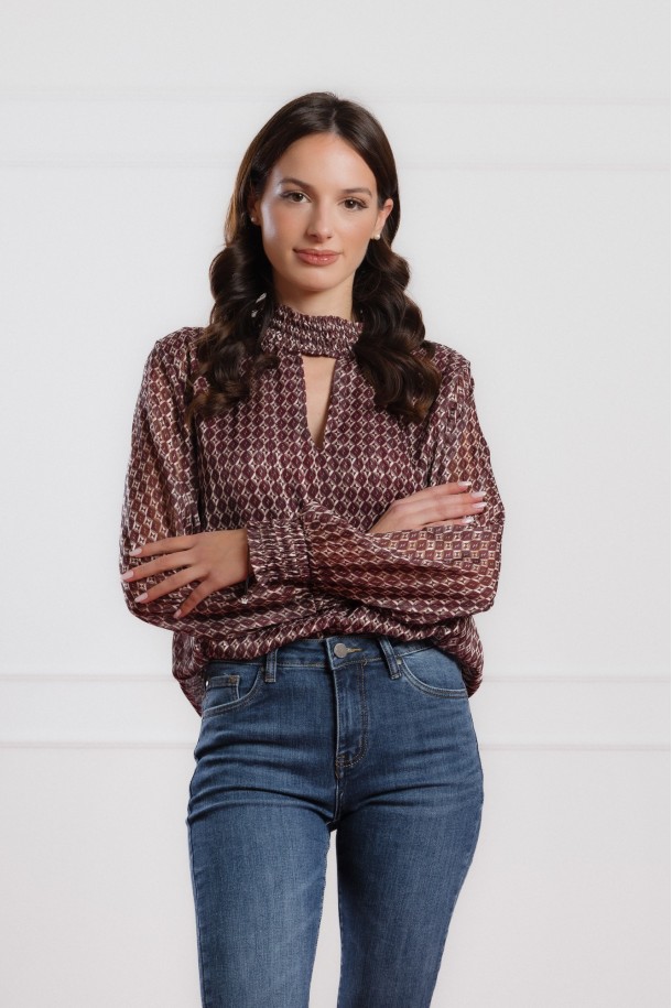 BLUZA Ž.I. B25209201 BORDO