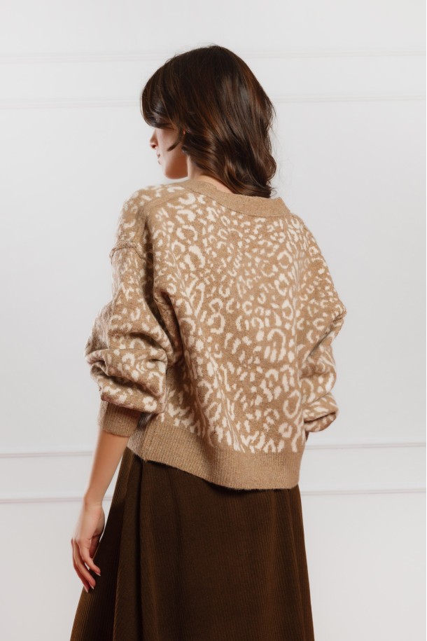 KARDIGAN Ž.I. B25229 CAMEL