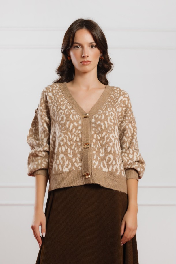 KARDIGAN Ž.I. B25229 CAMEL