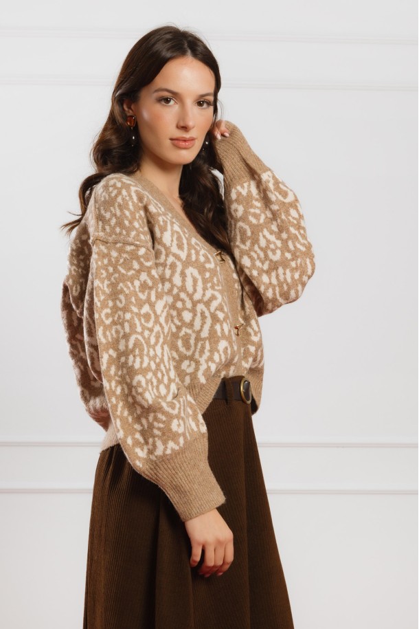 KARDIGAN Ž.I. B25229 CAMEL