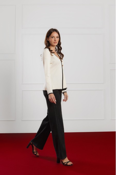 KARDIGAN Ž.I. B25463 BIJELO CRNA