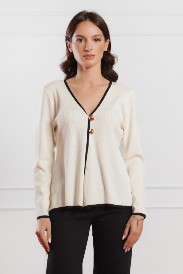 KARDIGAN Ž.I. B25463 BIJELO CRNA