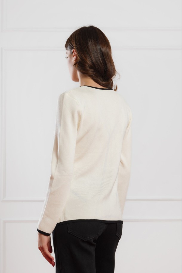 KARDIGAN Ž.I. B25463 BIJELO CRNA