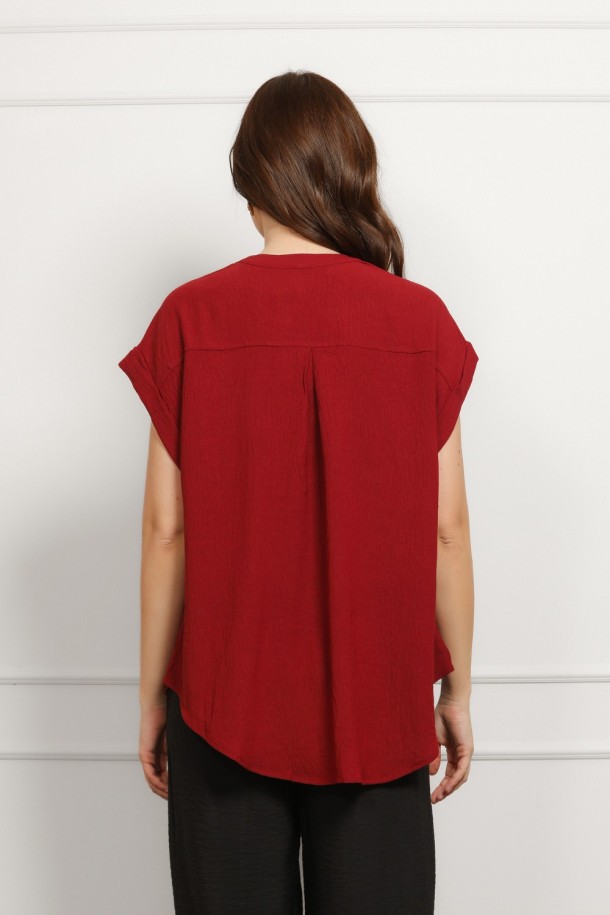 BLUZA Ž.I. A26519 BORDO