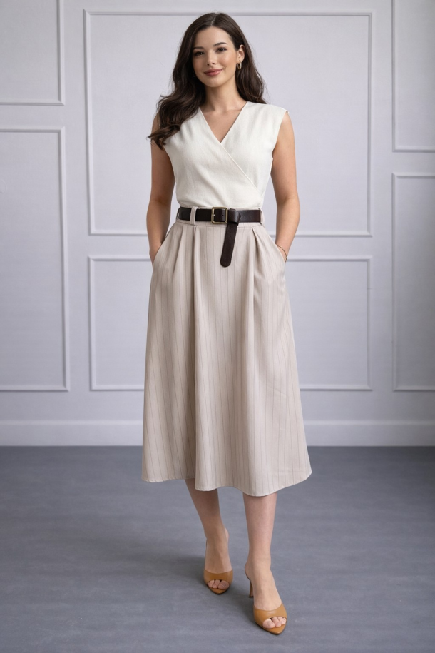 SUKNJA Ž.I. A2636686-1 SV.BEŽ