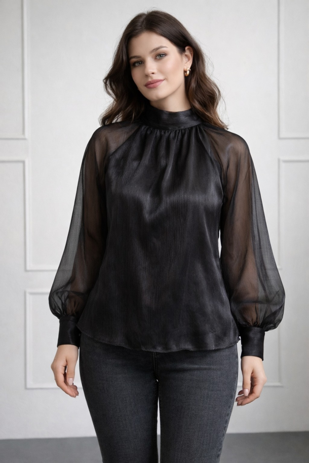 BLUZA Ž.I. A26202 CRNA