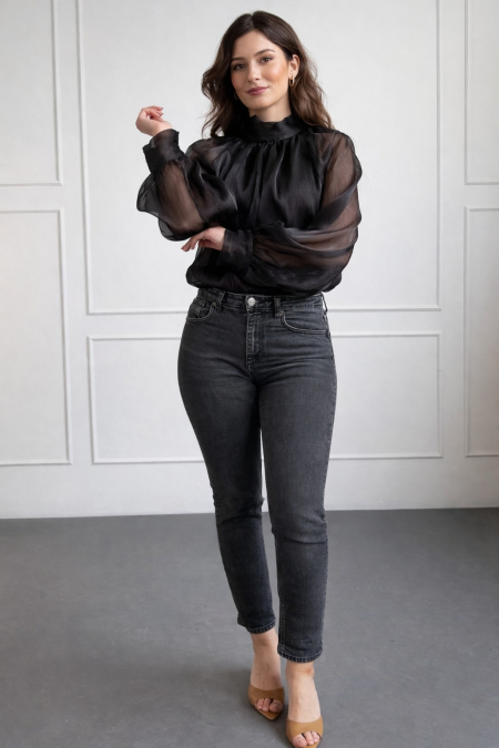 BLUZA Ž.I. A26202 CRNA