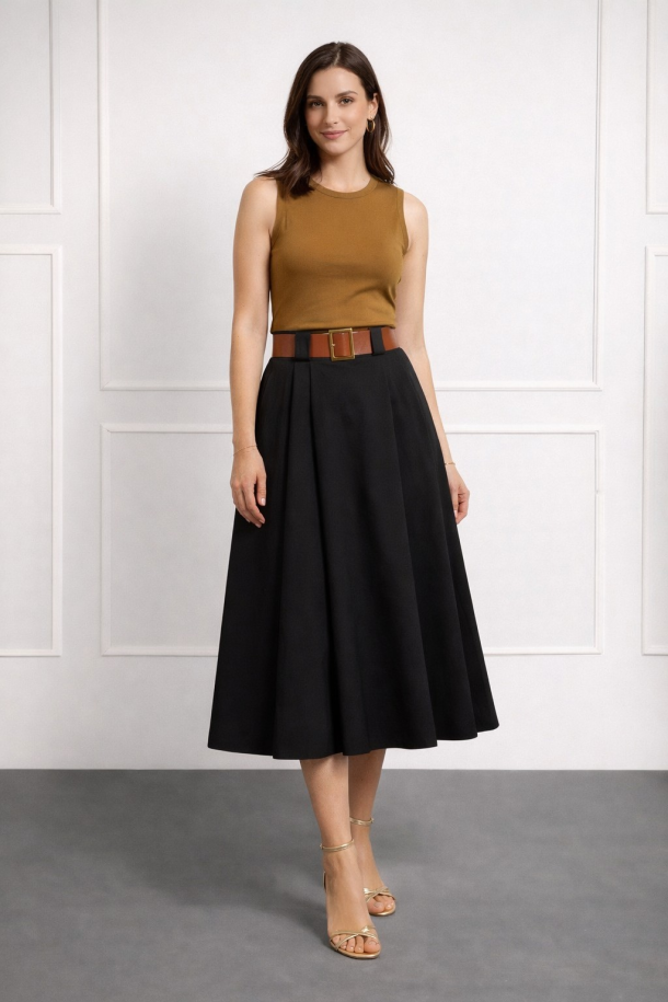 SUKNJA MAXI Ž.I. A2600995 CRNA