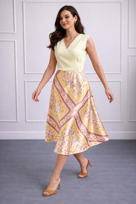 SUKNJA MAXI Ž.I. A26853828 - ŽUTA