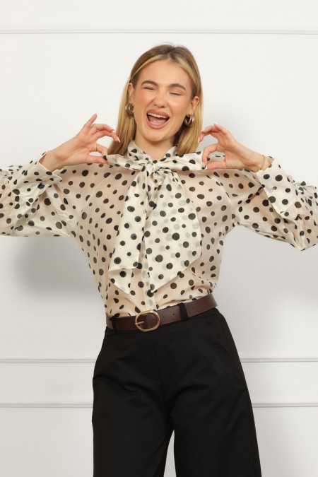 KOŠULJA Ž.I. A26119632 BIJELA S CRNIM