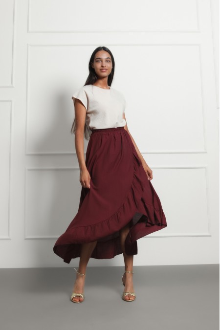 SUKNJA MAXI Ž.I. A2611529 BORDO