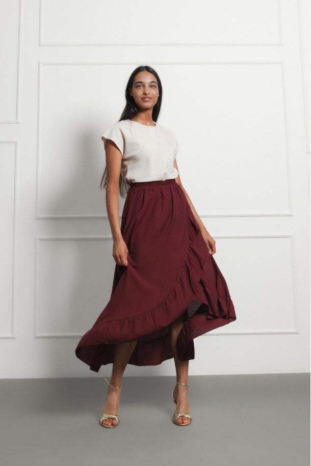 SUKNJA MAXI Ž.I. A2611529 BORDO