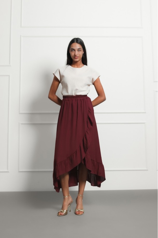 SUKNJA MAXI Ž.I. A2611529 BORDO